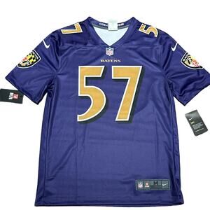 Nike NFL Baltimore Ravens Men’s Med Purple NWT Football Jersey #57 Clint Mosley